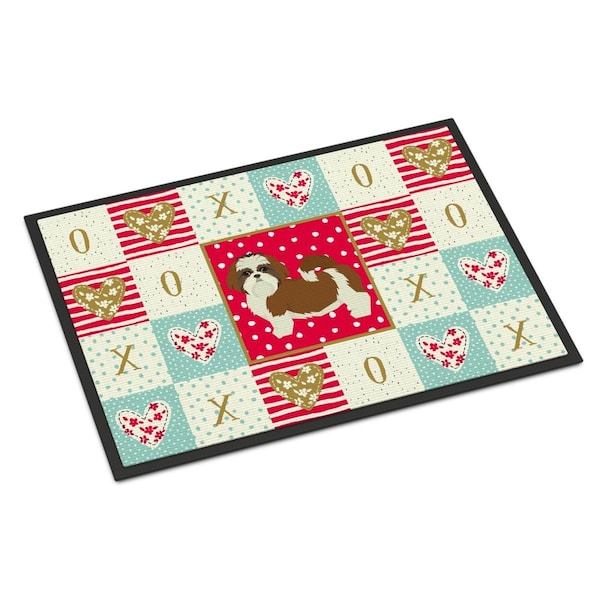 Carolines Treasures 24 x 36 in. Shih Tzu Love Indoor or Outdoor Mat CK5953JMAT - main